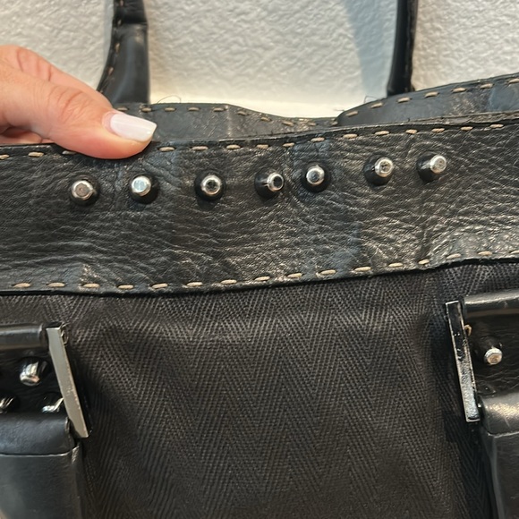 FENDI Vintage Selleria Black Spiked bag - Picture 2 of 11